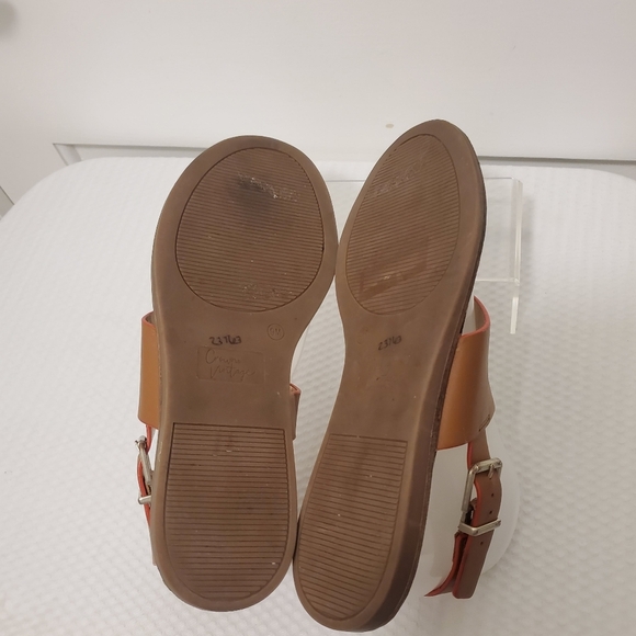 EC Crown Vintage Aaliya Brown Leather Sandals Size 9, Casual - Picture 12 of 15
